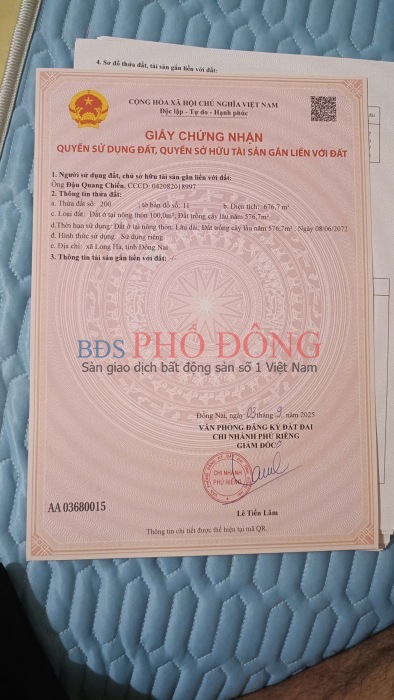 Bán đất mặt tiền 32m, 10x68 giá 680tr, sổ sẵn, tiện đầu tư kinh doanh an cư