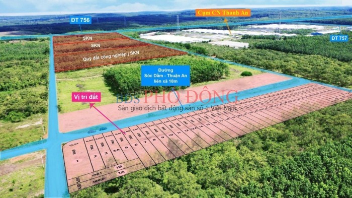 Cần bán lô đất ngay trung tâm xã Thanh An, gần sân bay Bình Phước, giá 430tr