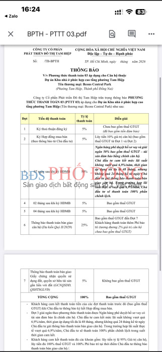 Bcons Bán Căn Hộ  đường Phan Trung Thành phố Biên Hòa T9/2026