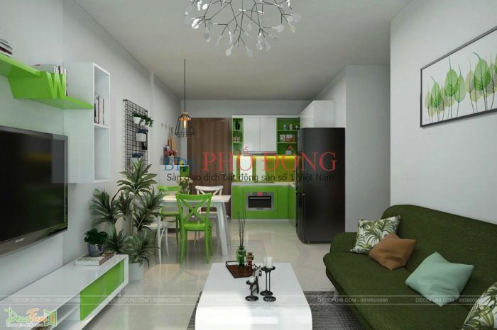 Cho thuê căn hộ 2PN, DT: 105m2, Full nội thất, giá:12tr/th tại chung cư Đất Phương Nam